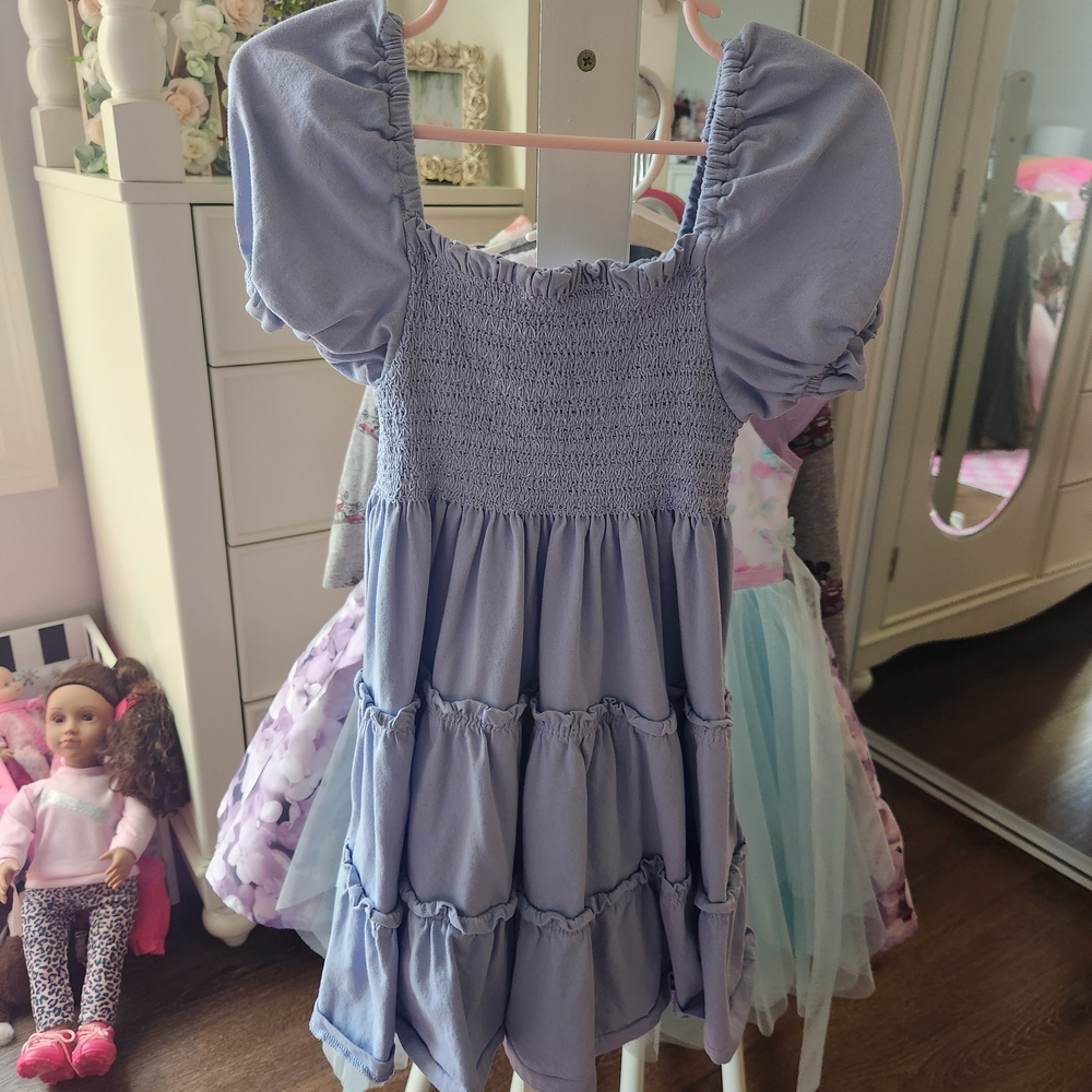 Polo Ralph Lauren Light Blue Smocked Dress